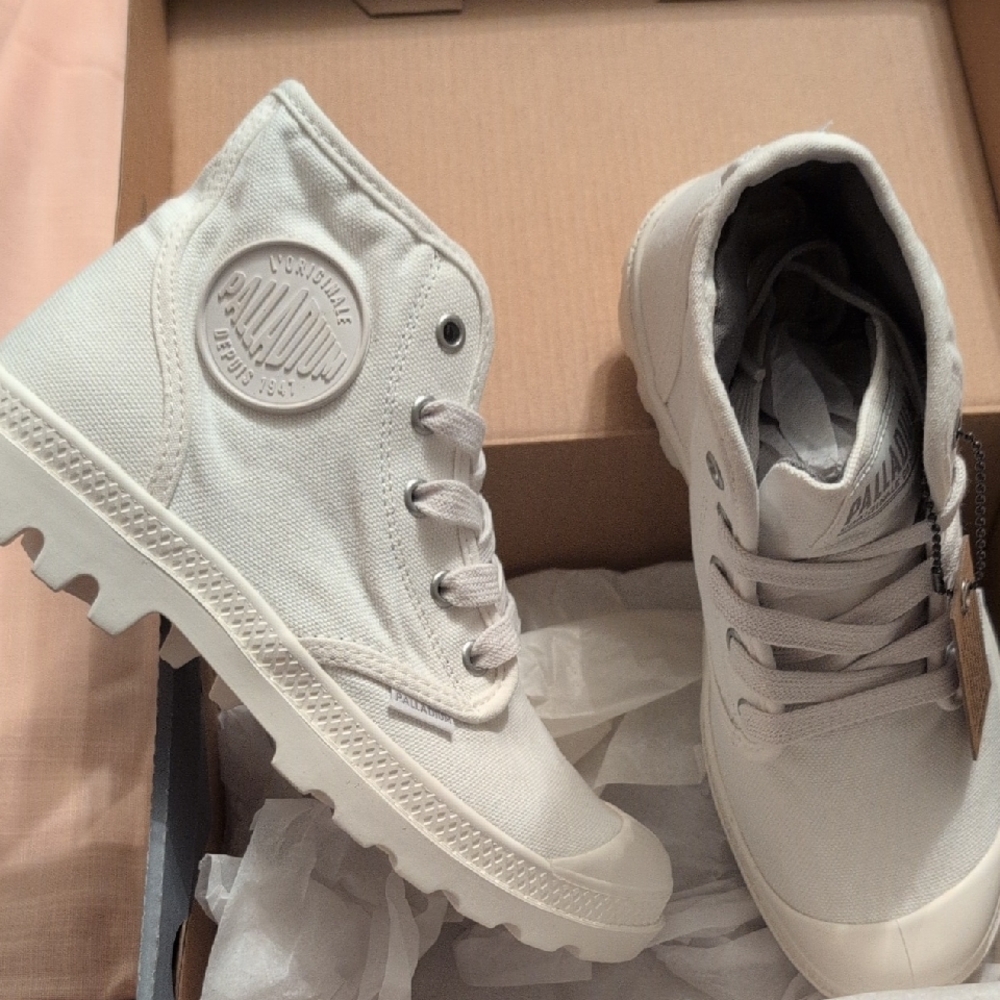 Palladium Kids Cream High-Top Sneakers
